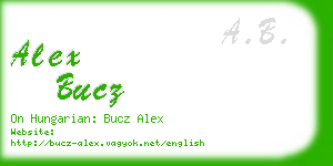 alex bucz business card